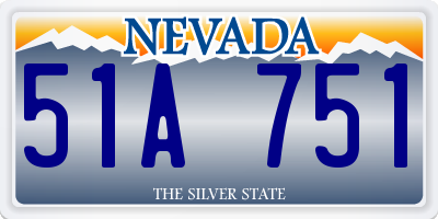 NV license plate 51A751