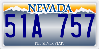 NV license plate 51A757