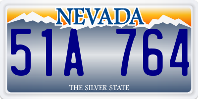 NV license plate 51A764