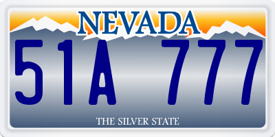 NV license plate 51A777