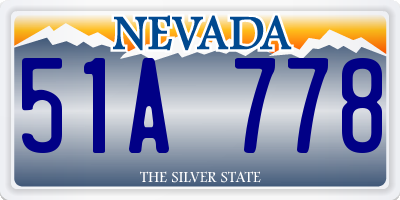 NV license plate 51A778