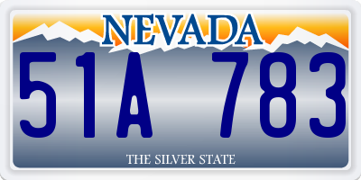 NV license plate 51A783