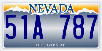 NV license plate 51A787