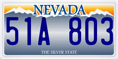 NV license plate 51A803