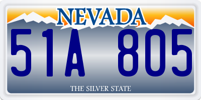 NV license plate 51A805