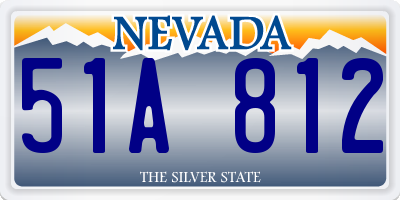 NV license plate 51A812