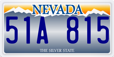 NV license plate 51A815