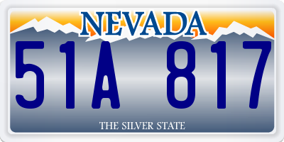 NV license plate 51A817