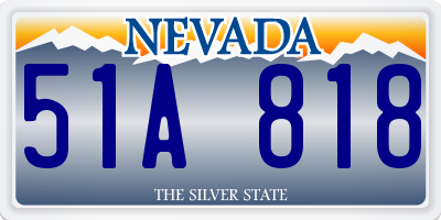 NV license plate 51A818