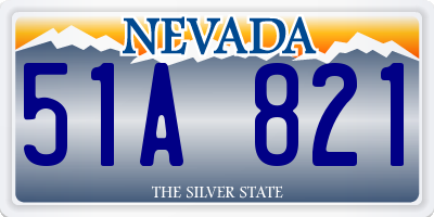 NV license plate 51A821