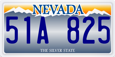 NV license plate 51A825