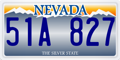 NV license plate 51A827