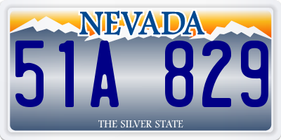 NV license plate 51A829