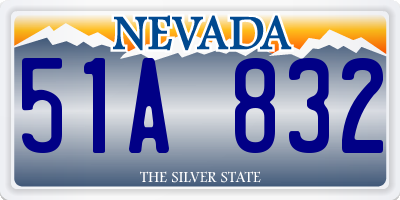 NV license plate 51A832