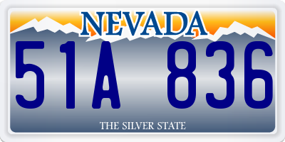 NV license plate 51A836