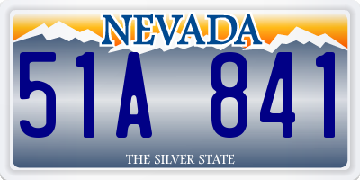 NV license plate 51A841