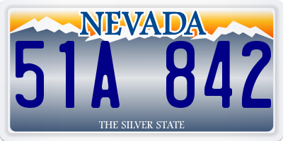 NV license plate 51A842