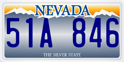 NV license plate 51A846