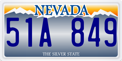 NV license plate 51A849