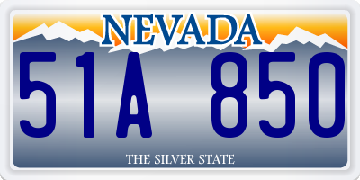 NV license plate 51A850