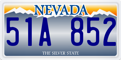 NV license plate 51A852