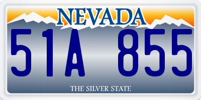 NV license plate 51A855