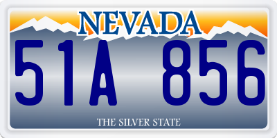 NV license plate 51A856