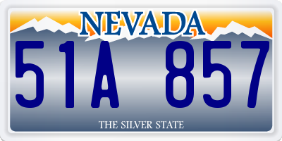 NV license plate 51A857