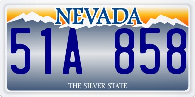 NV license plate 51A858