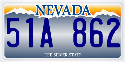 NV license plate 51A862