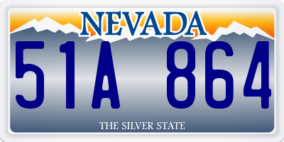 NV license plate 51A864
