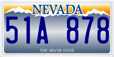 NV license plate 51A878