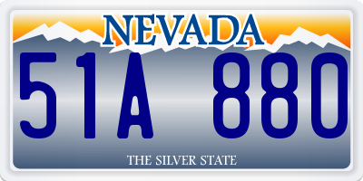 NV license plate 51A880