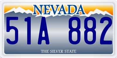 NV license plate 51A882