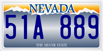 NV license plate 51A889