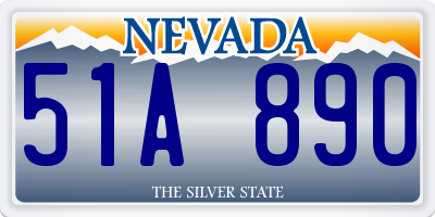 NV license plate 51A890