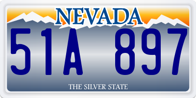 NV license plate 51A897