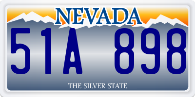 NV license plate 51A898