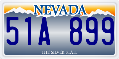 NV license plate 51A899