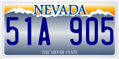 NV license plate 51A905