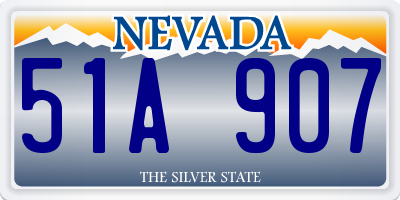 NV license plate 51A907