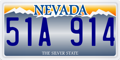 NV license plate 51A914
