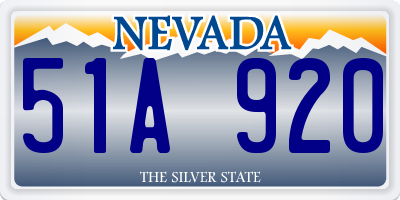 NV license plate 51A920