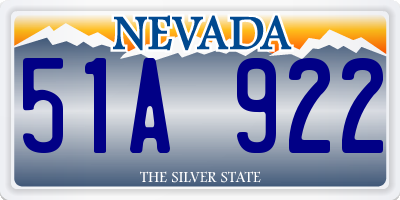 NV license plate 51A922