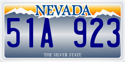 NV license plate 51A923