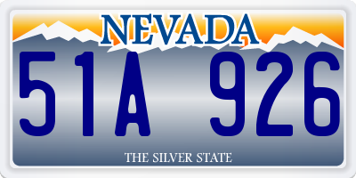NV license plate 51A926