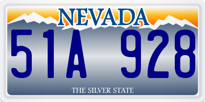 NV license plate 51A928