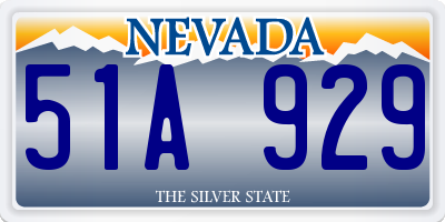 NV license plate 51A929