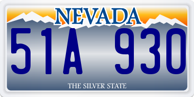 NV license plate 51A930