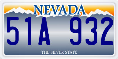 NV license plate 51A932